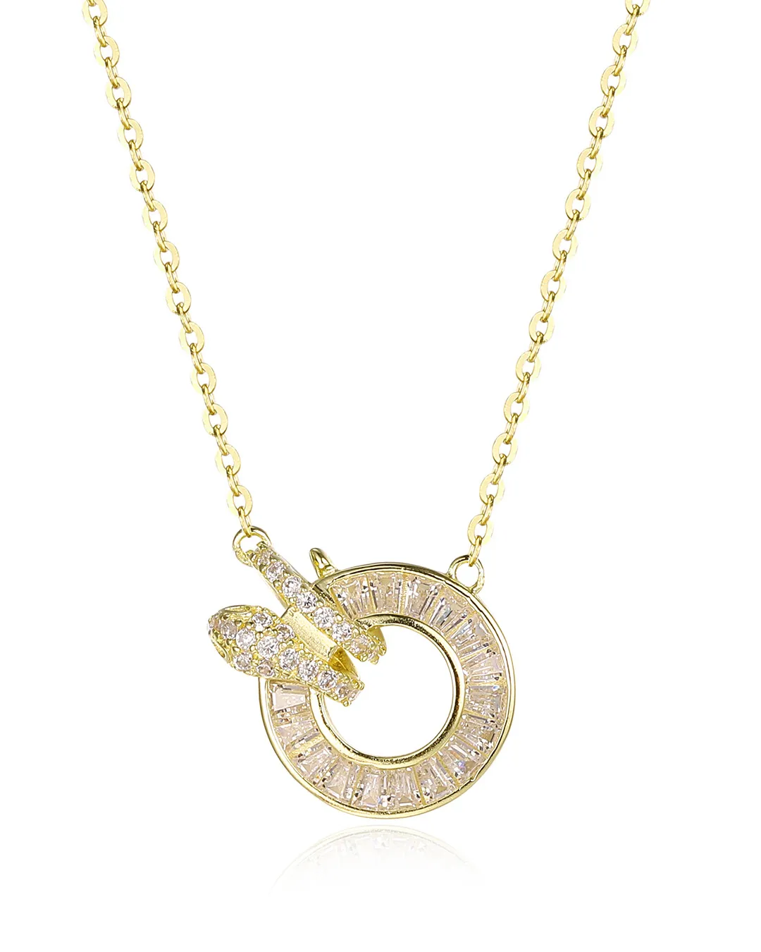Delicate gold Snake Pendant