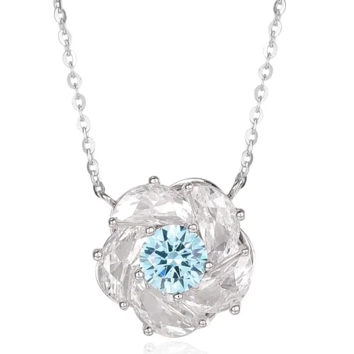 Sapphire Blue Crystal Necklace