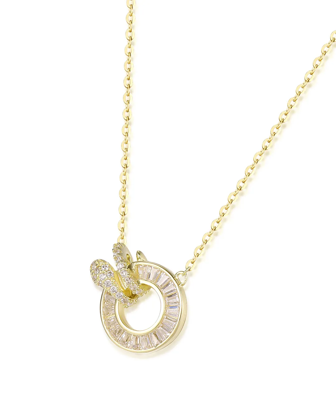 Delicate gold Snake Pendant - Image 2