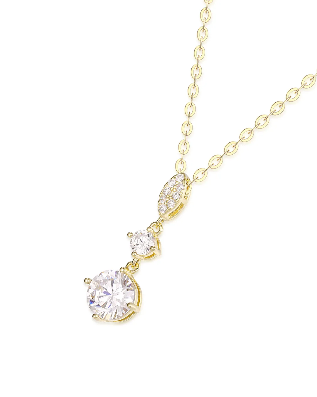 Sparkling Diamond Drop Necklace - Image 3
