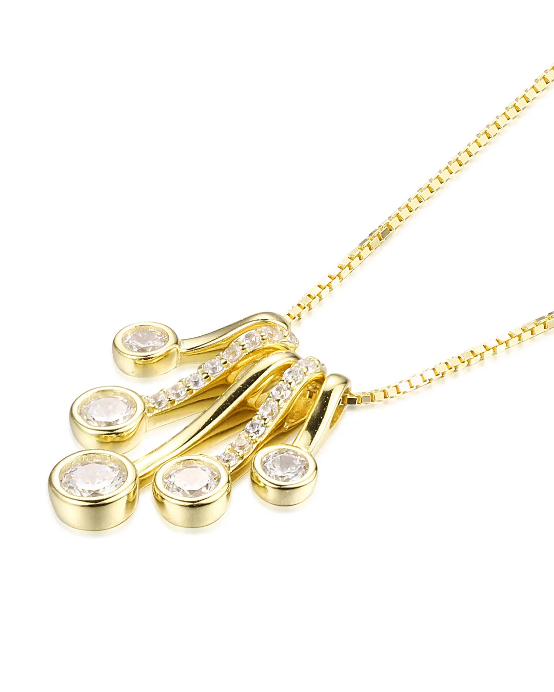 Solitaire Gold Diamond Necklace - Image 2