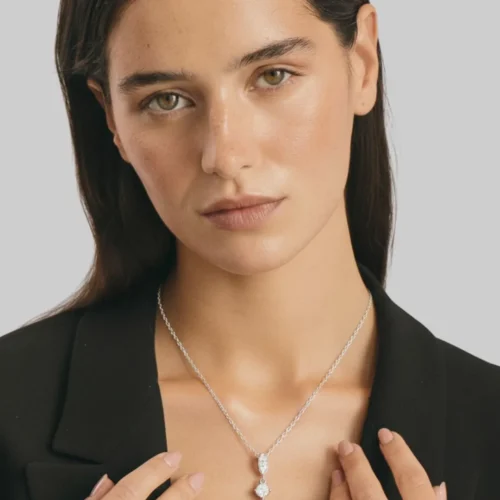 Dainty Silver Drop Necklace