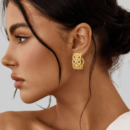 Luxury Gold Knot Earrings