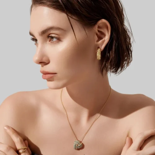 Ocean Wave Gold Necklace